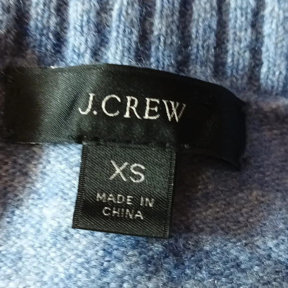 J. Crew merino wool alpaca blend turtle neck split hem wide on trend sleeves xs - Picture 15 of 15